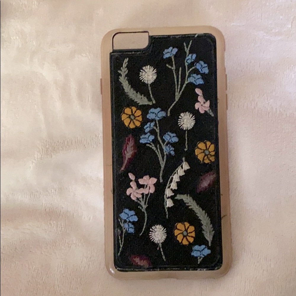 Embroidered flower case